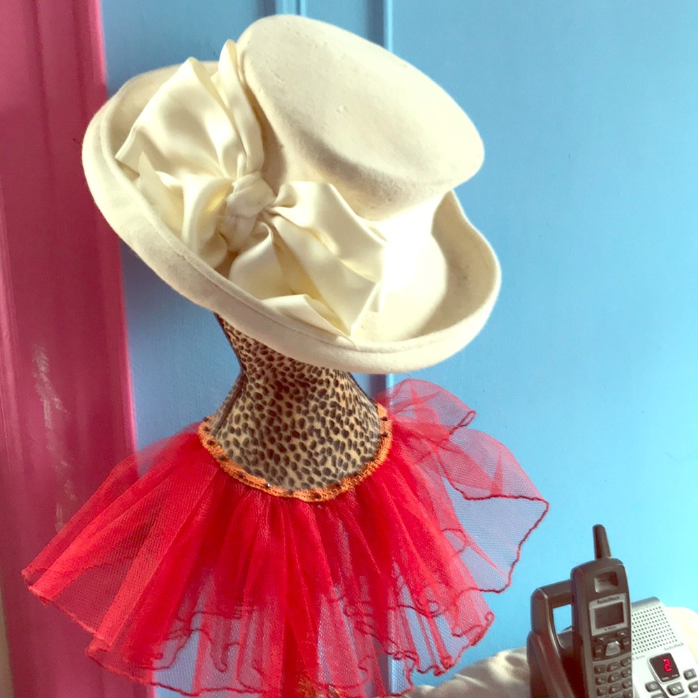 Erica James hand blocked and trimmed hat